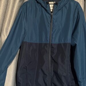 Stylish Men's Teal and Navy Windbreaker